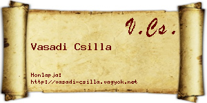 Vasadi Csilla névjegykártya